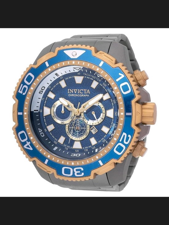 Invicta Other - Invicta Ti 22 Titanium Blue and Gold Sport Chronograph Watch 65mm